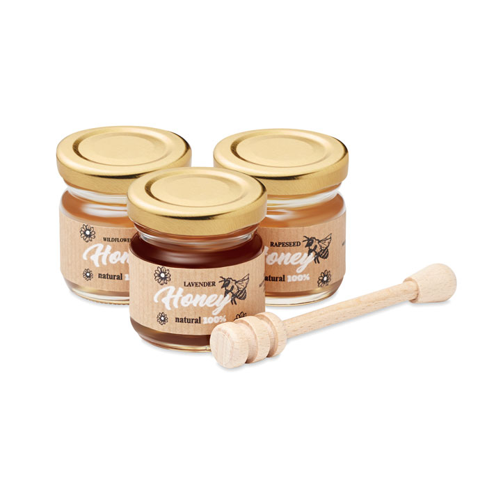 Set with 3 honey jars | Eco gift